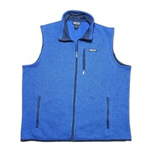 PATAGONIA Mens Zip-Up Sweater Vest  Blue Size XXL